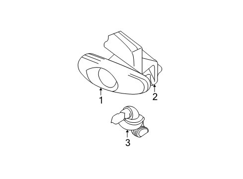 2001 Oldsmobile Alero Bulbs Lamp Asm-Front Fog Diagram for 22620609