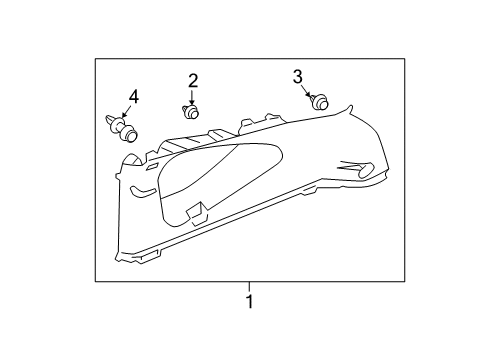 2013 Honda CR-V Interior Trim - Quarter Panels Garn Assy*YR416L* Diagram for 84131T0AA02ZA