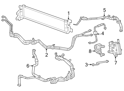 2022 Jeep Gladiator Oil Cooler Transfer Case Control Diagram for 68368052AC