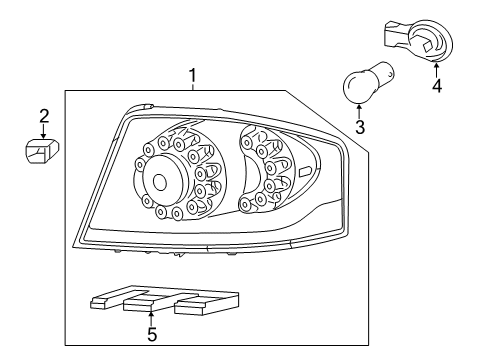 2012 Dodge Avenger Bulbs Lamp-Tail Stop Turn Diagram for 5182522AG