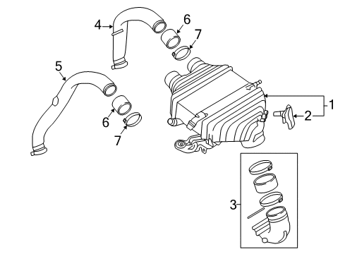 2016 BMW M4 Intercooler Charge-Air Cooler Diagram for 17517846235