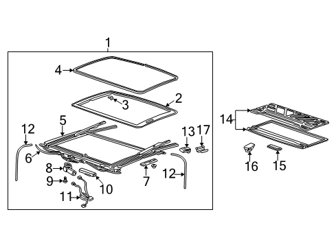 2001 Chevrolet Monte Carlo Sunroof Switch Asm-Sun Roof Diagram for 10408574