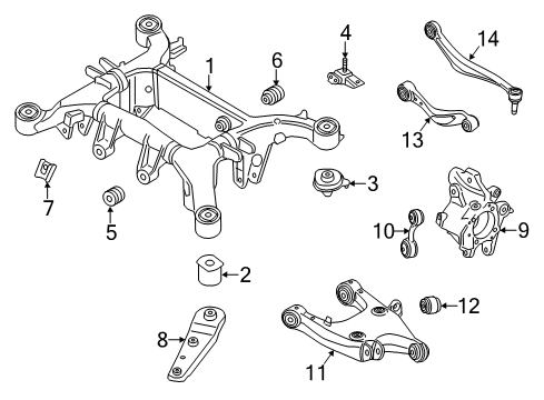 2013 BMW 640i Rear Suspension, Lower Control Arm, Upper Control Arm, Stabilizer Bar, Suspension Components Compression Strut, Front Left Diagram for 33326776149