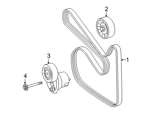 2017 Infiniti Q60 Belts & Pulleys Bolt Diagram for 23390HG00C