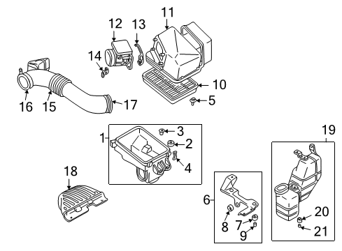 2001 Dodge Stratus Air Intake Cover-Air Cleaner Diagram for MR450007
