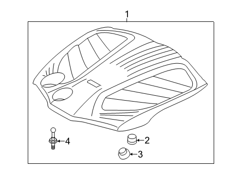 2019 Kia Cadenza Engine Appearance Cover Rubber-Mount Diagram for 292442E000