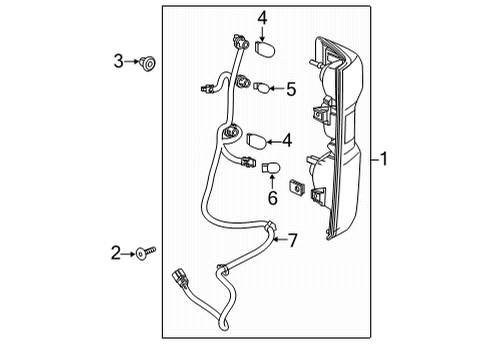Bulbs Tail Lamp Diagram for 85161937