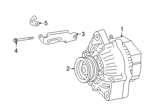 2008 Scion xD Alternator Pulley Diagram for 274150T011