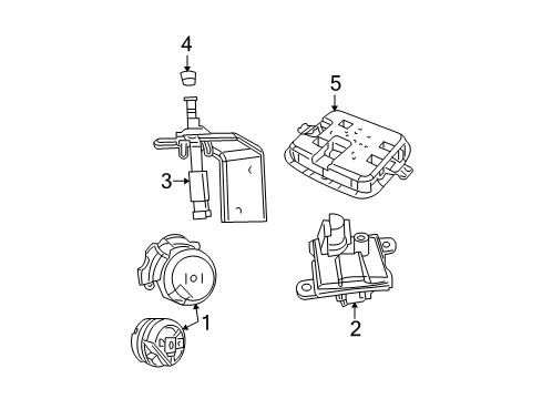2007 Dodge Caliber Mirrors SIREN-Alarm Diagram for 4692034AB
