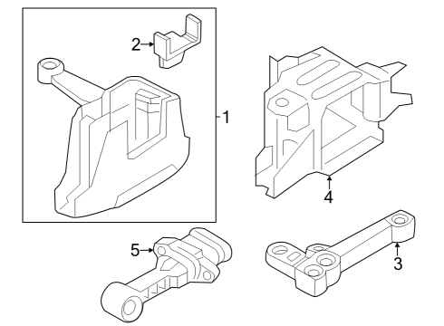 Engine & Trans Mounting BRACKET-ENGINE MTG SUPPORT Diagram for 21825J9500