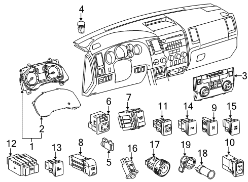 2015 Toyota Tundra Instruments & Gauges Switch Diagram for 842670C020