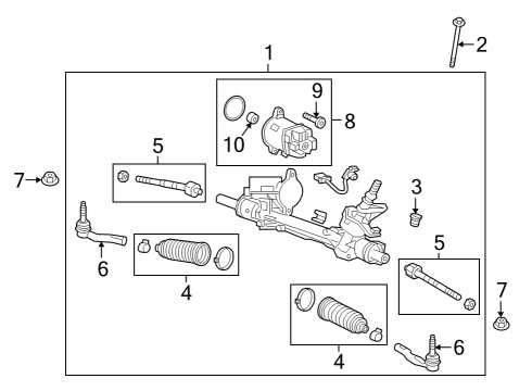 2018 Chevrolet Equinox Steering Column & Wheel, Steering Gear & Linkage Gear Assembly Diagram for 84295087