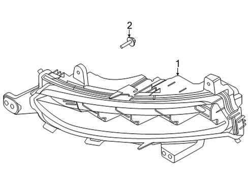 Fog Lamps LAMP ASY - FOG - FRONT Diagram for LJ7Z15200B
