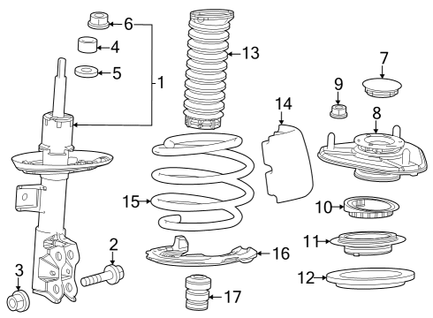 Struts & Components - Front Rear Lateral Arm Washer Diagram for 9020114035