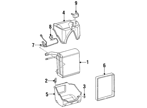 1996 Ford Aspire Air Conditioner Thermostat Diagram for F4BZ19618A
