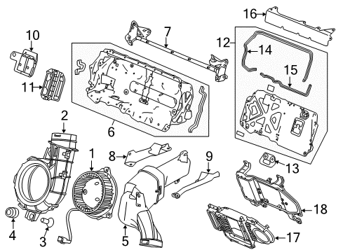 2012 Honda Civic Electrical Components Motor Assy., Cooling Fan Diagram for 1J816RW0003