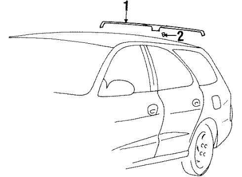 1997 Hyundai Elantra Luggage Carrier Rack Assembly-Roof LH Diagram for 8721129600