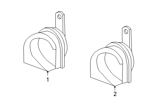 2007 Acura RDX Horn Horn Assembly (Low) Diagram for 38100STKA02