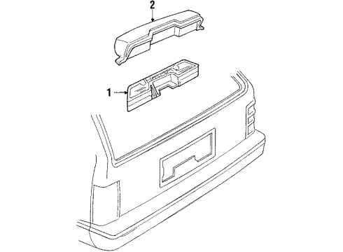 1988 Chevrolet Celebrity High Mount Lamps Lamp Asm-High Mount Stop Diagram for 918541