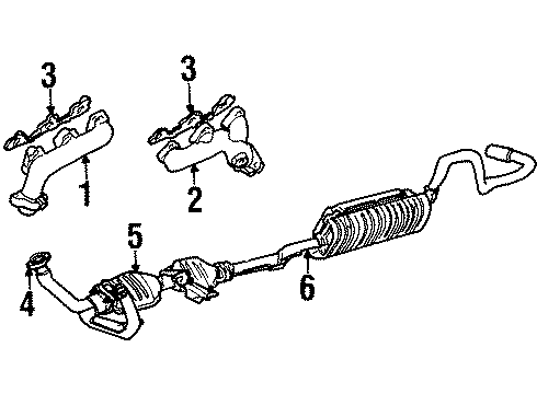 1997 Ford Ranger Exhaust Manifold Manifold Diagram for F77Z9431GA