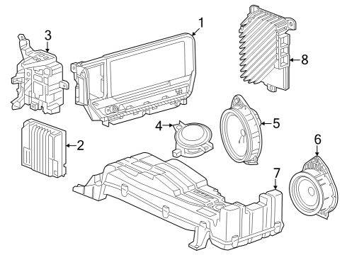 Navigation System AMPLIFIER ASM-RDO SPKR Diagram for 84813325