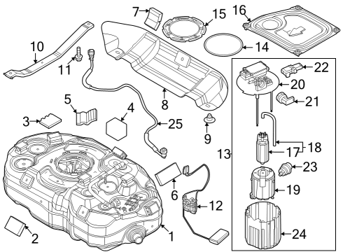 Fuel System Components Bolt-Washer Diagram for 219202H606K