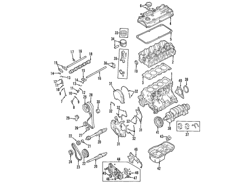 2002 Mitsubishi Galant Engine Parts, Mounts, Cylinder Head & Valves, Camshaft & Timing, Oil Pan, Oil Pump, Balance Shafts, Crankshaft & Bearings, Pistons, Rings & Bearings Piston-Standard Diagram for MD357068
