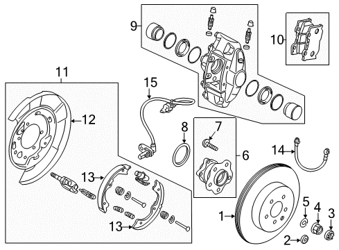 2014 Infiniti Q70 Anti-Lock Brakes Actuator Assy-Anti Skid Diagram for 476601MG1A