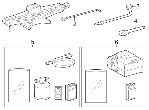 Jack & Components Tow Hook Diagram for 5196016030