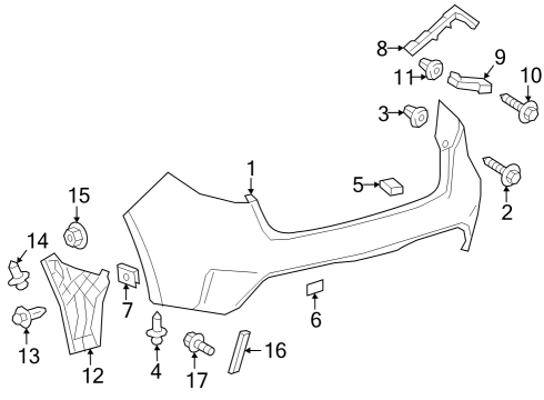 Bumper & Components - Rear Reflector Diagram for 8192012120