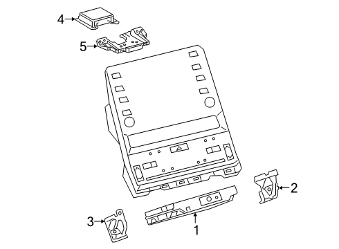 2022 Toyota Avalon Communication System Components Transceiver Bracket Diagram for 8671907020