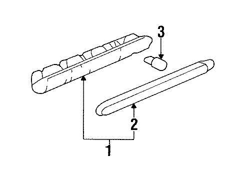 2001 Oldsmobile Intrigue High Mount Lamps Lamp Asm-High Mount Stop Diagram for 10421781