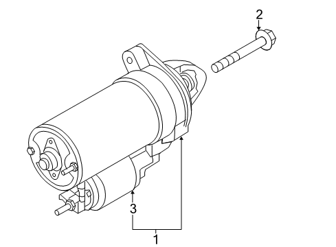 2015 BMW X1 Starter Starter Diagram for 12417579155