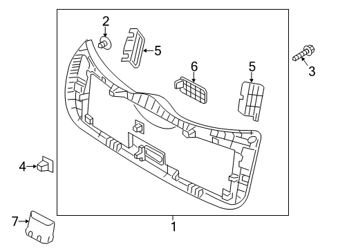 2016 Kia Rio Interior Trim - Lift Gate Handle-Tail Gate Pull Diagram for 817552E000HU