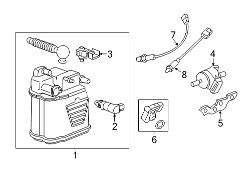 2018 Chevrolet Sonic Powertrain Control CANISTER KIT-EVAP EMIS Diagram for 42784330