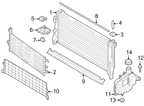 2020 Mini Cooper Cooling System - Traction Motor Component Bracket Lower Diagram for 17118617880