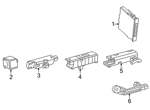 2022 Toyota Corolla Cross Keyless Entry Components Control Module Diagram for 899H00A010