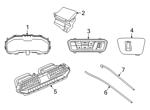 2021 BMW X5 Switches REPAIR KIT CENTER CONSOLE CO Diagram for 61315A3CEE4