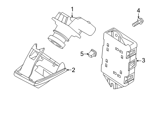 2014 Chevrolet Malibu Parking Aid Control Module Nut Diagram for W708677S300