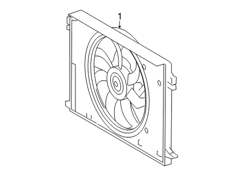 2022 Lexus NX350 Cooling System, Radiator, Water Pump, Cooling Fan FAN ASSY, W/MOTOR Diagram for 1636025040