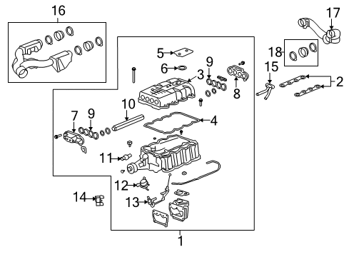 2007 Cadillac XLR Supercharger & Components Supercharger Diagram for 12602083