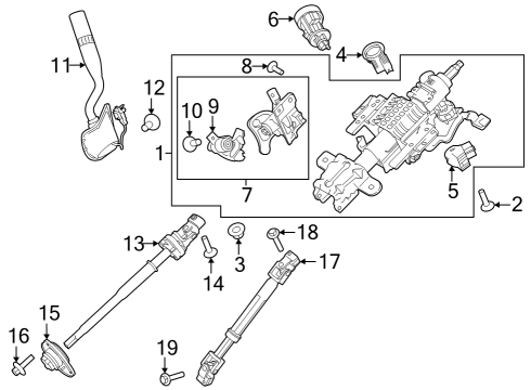 2017 Ford F-150 Gear Shift Control - AT Gear Shift Assembly Diagram for FL3Z7210C