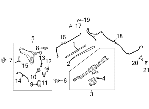 Wiper & Washer Components CAP AND JET ASY - WIPER ARM Diagram for ML3Z17C526A