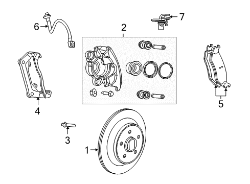 2009 Dodge Durango Rear Brakes Hose-Brake Diagram for 52855381AA