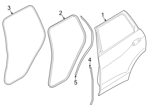 2021 BMW X6 Door & Components DOOR WEATHERSTRIP Diagram for 51769447092