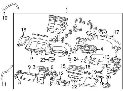 2019 Toyota 86 Air Conditioner Discharge Hose Diagram for SU003A0002
