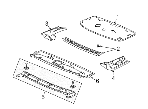 1996 Acura NSX Interior Trim - Roof Garnish, Front Roof (Real Black) Diagram for 83212SL0T00ZA