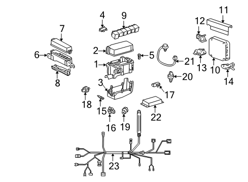 2002 Toyota MR2 Spyder Switches Puller, Fuse Diagram for 8261620010