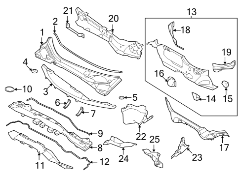 Cowl Nut Diagram for 01221A6011