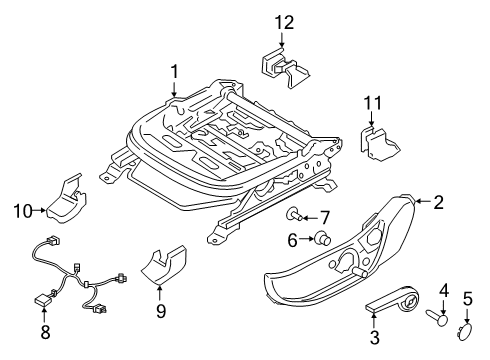 2019 Hyundai Santa Fe Tracks & Components Switch Assembly-FR LUMBAR SUPT Diagram for 88194G8000SST